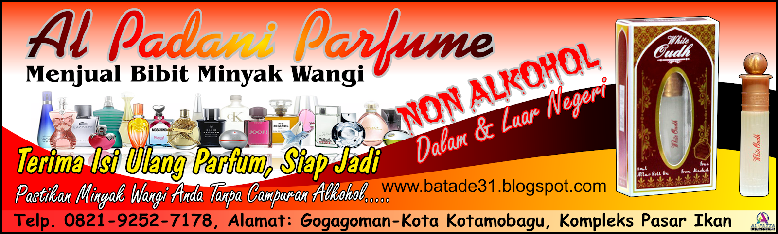 Contoh Spanduk Jualan Parfum desain banner kekinian