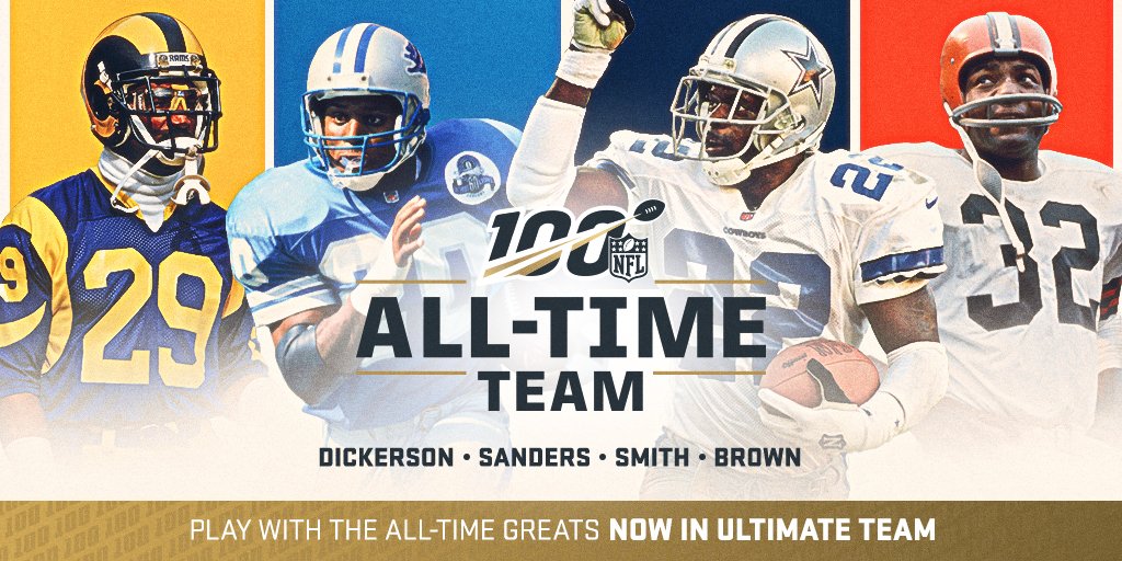 Madden 20 Nfl 100 Players Program Including Barry Sanders And Emmitt Smith