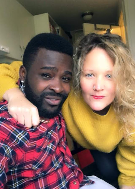28-year-old Ugandan singer, Guvnor Ace has moved on with another white woman after dumping his 67- year-old Swedish wife