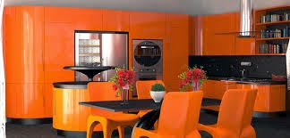 Cocinas modernas color naranja - Colores en Casa