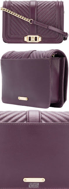 ♦Rebecca Minkoff purple chevron quilted Love crossbody bag #pantone #bags #brilliantluxury