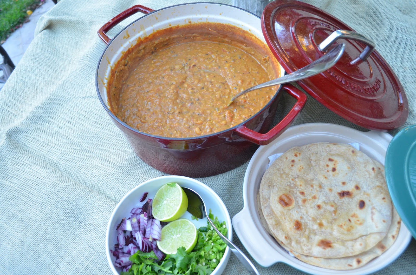 Entertaining From an Ethnic Indian Kitchen Black eyed peas dal and