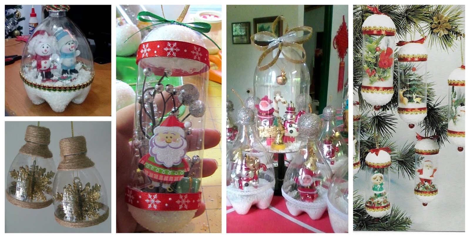 Recicla botellas de plástico y haz adornos para tu árbol navideño