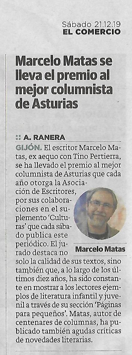 Premio de la Crítica de Asturias de Columnismo Periodístico