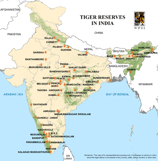 TIGER RESERVE IN INDIA (important for all exam)