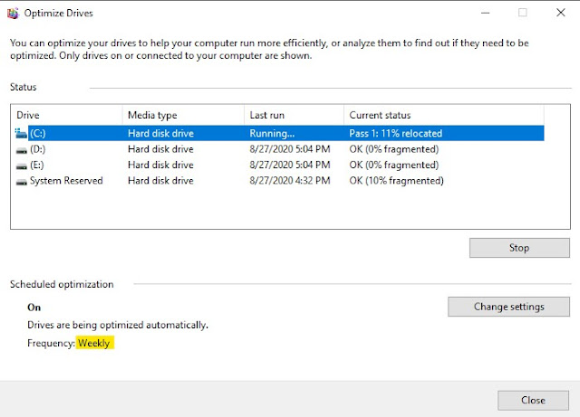 Defragment and Optimization