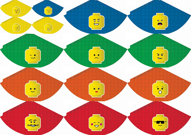 Lego Party Free Printable Hats. Lego Party Free Printable Hats.