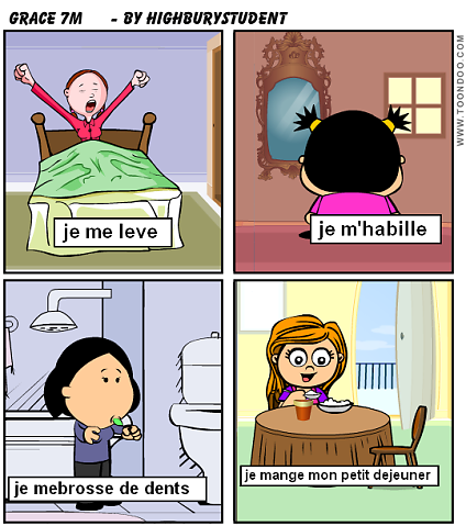 Year 7 French: Le matin - Year 7's cartoons on daily routine!