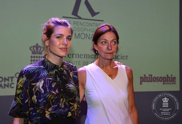 Princess Caroline of Hanover and Charlotte Casiraghi attended first award ceremony of the international symposium The Philosophical Encounters of Monaco - Les Rencontres Philosophiques de Monaco