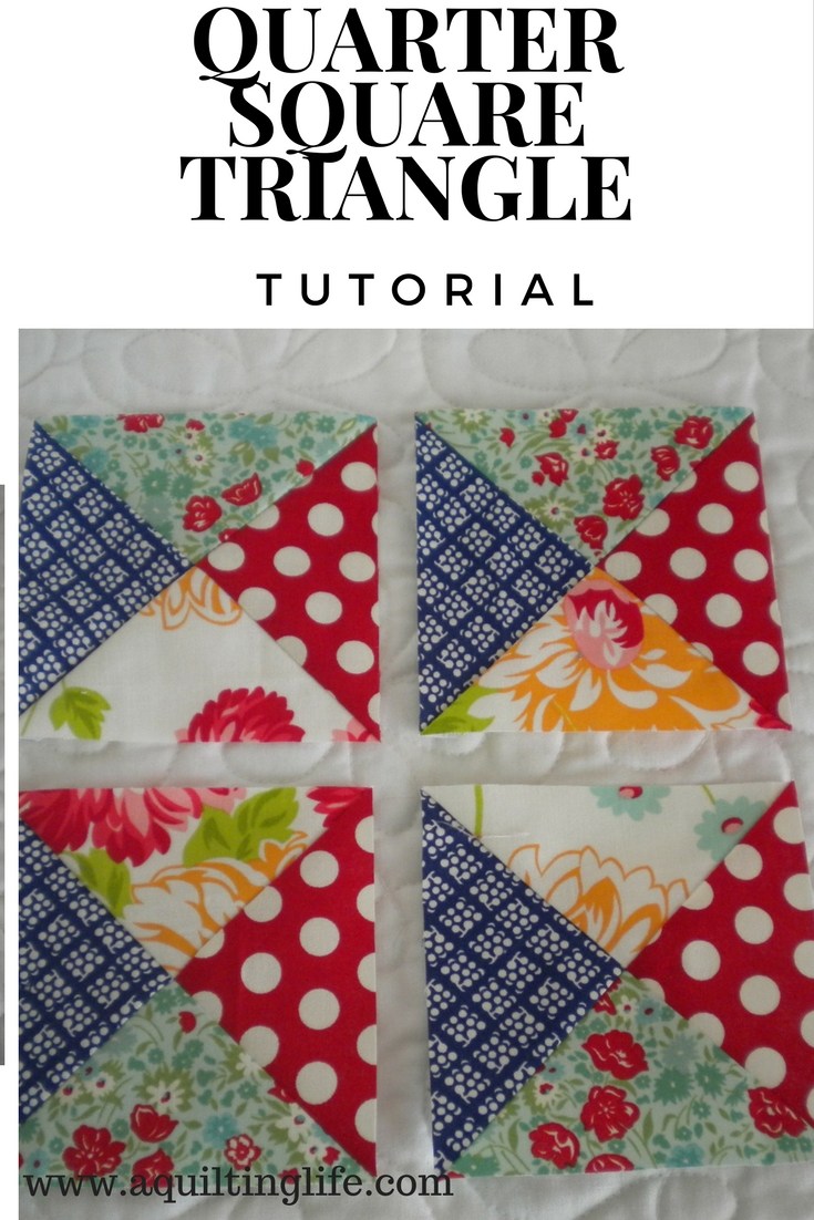Easy Quarter Square Triangle Tutorial A Quilting Life a quilt blog