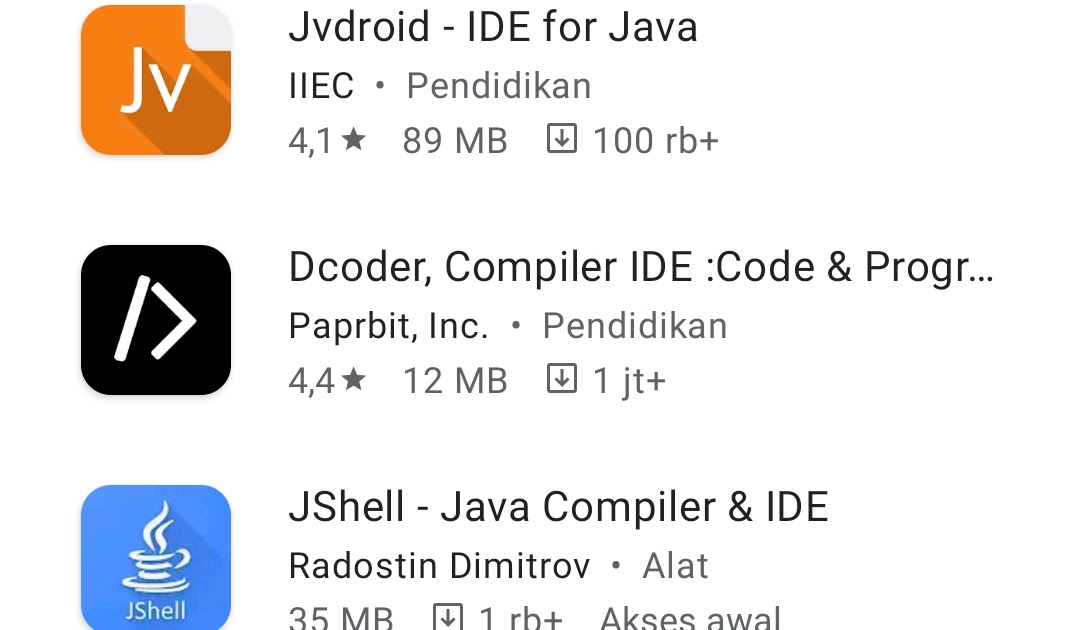 Belajar Java Menggunakan HP Android - Instalasi - Contoh Aplikasi