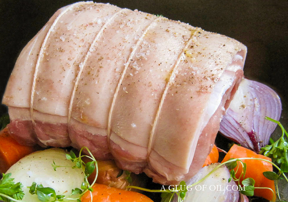 Pork loin ready for the oven Pork loin ready for the oven