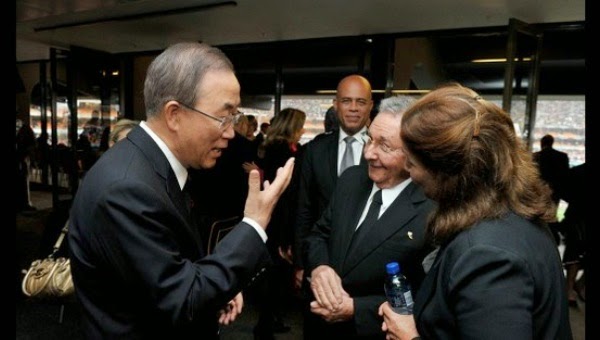 Raúl Castro y Ban Ki-Moon trataron temas de agenda global Raúl Castro y Ban Ki-Moon trataron temas de agenda global