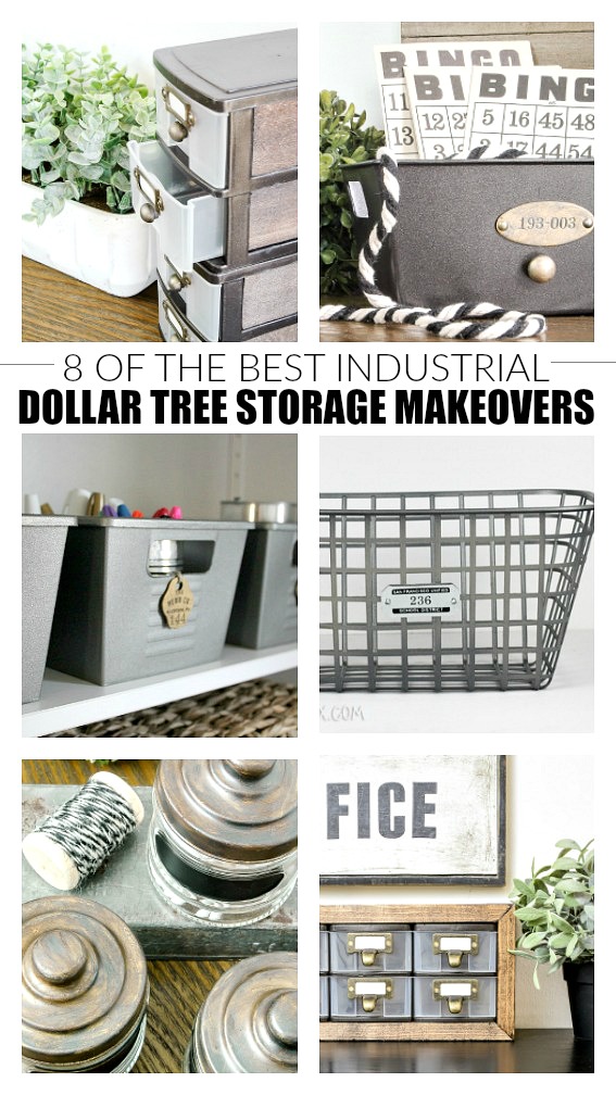 Industrial Dollar Tree storage makeovers