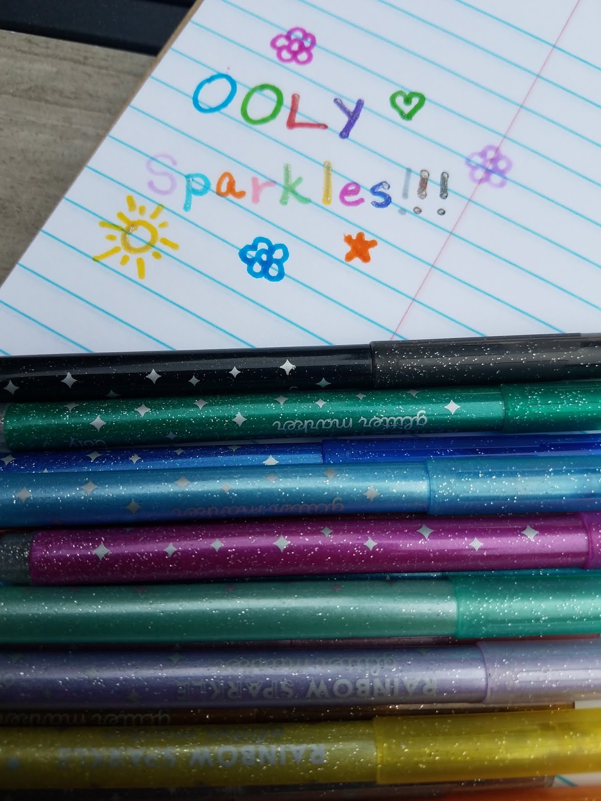 Rainbow Sparkle Glitter Markers - Set of 15 by OOLY