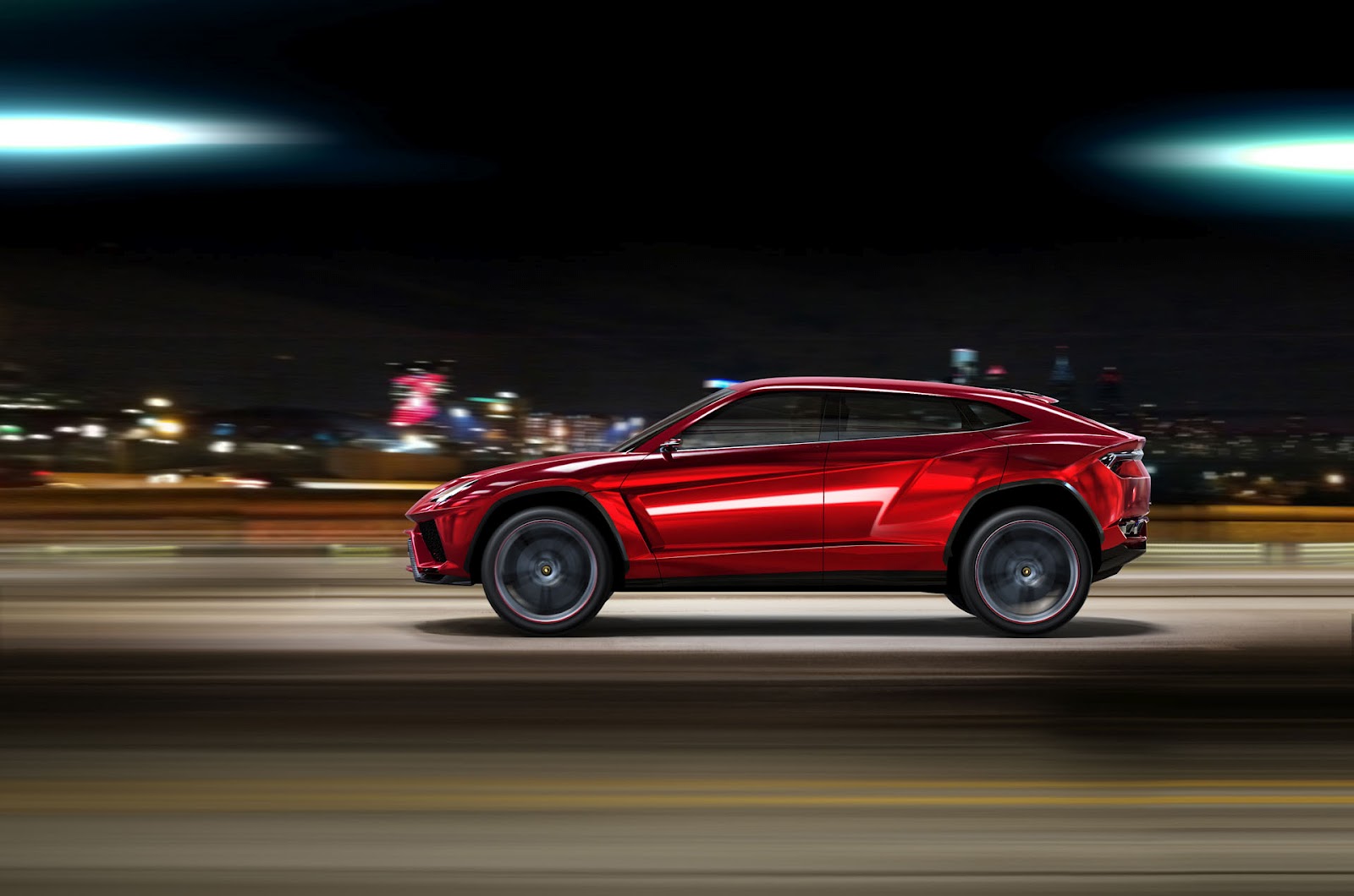 Speeding in night with Lamborghini Urus wallpaper | Home of Wallpapers