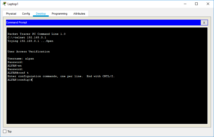 Lab enable di Switch Cisco