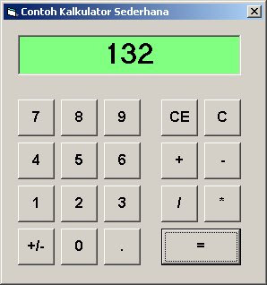 Source Code Kalkulator Sederhana dengan Visual Basic 6.0 (VB6)