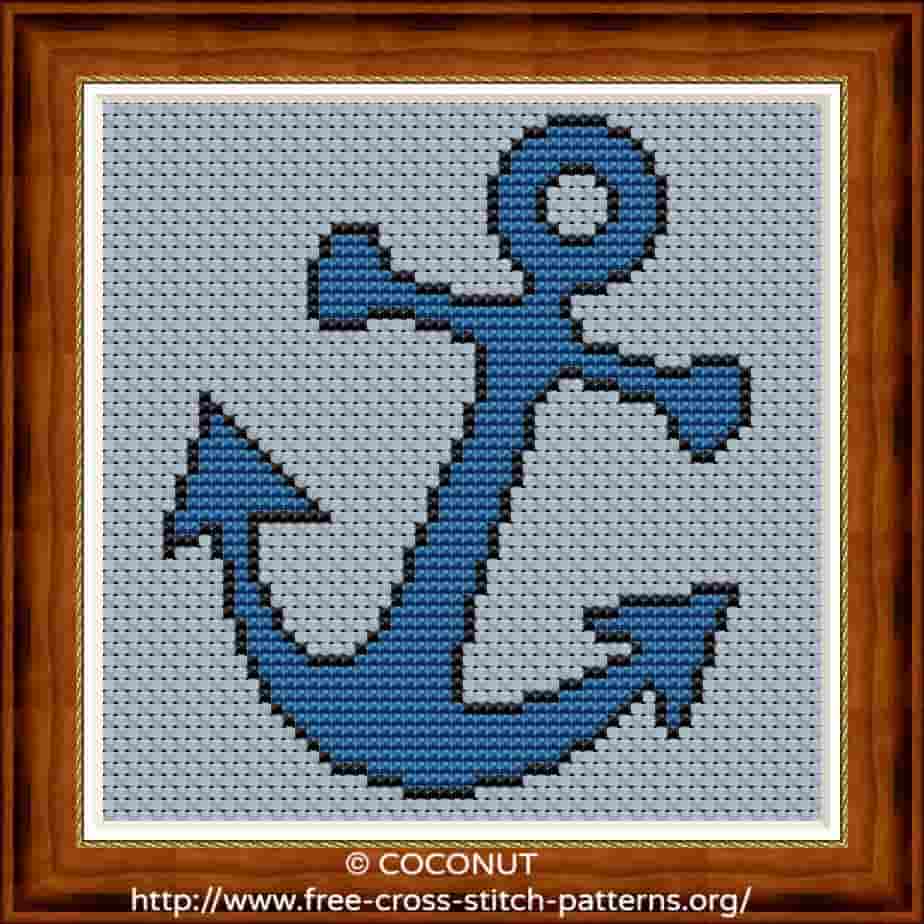 ANCHOR , FREE AND EASY PRINTABLE CROSS STITCH PATTERN Free cross