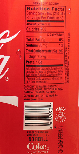Coke Nutrition Facts 8 Oz - NutritionWalls