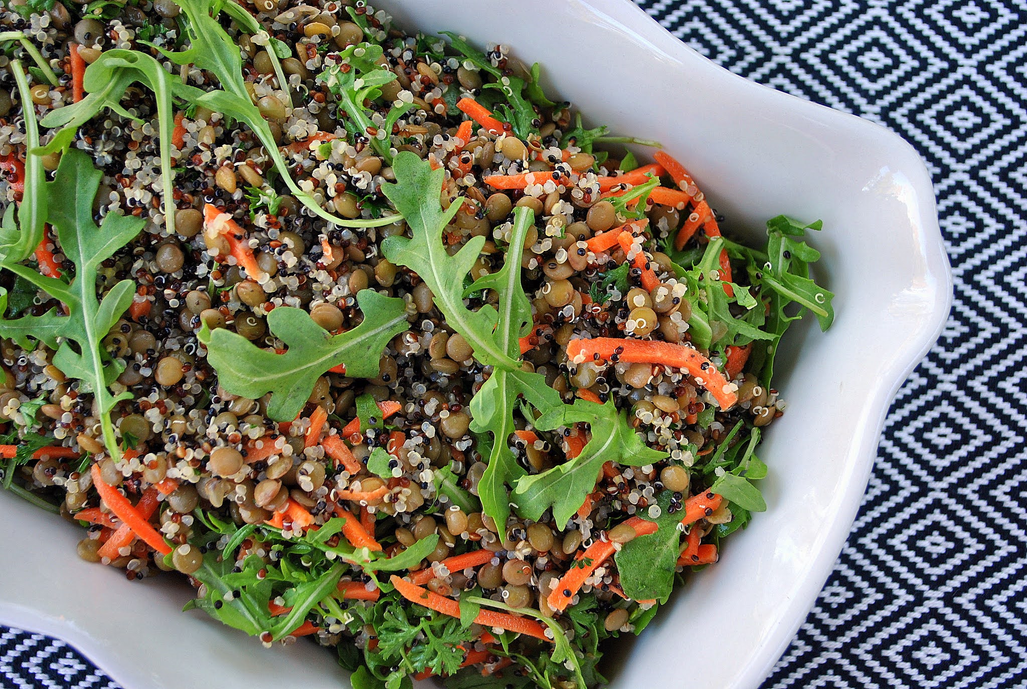 Lentil & Quinoa Salad (Salada de Lentilha & Quinoa) The Green Dish Blog