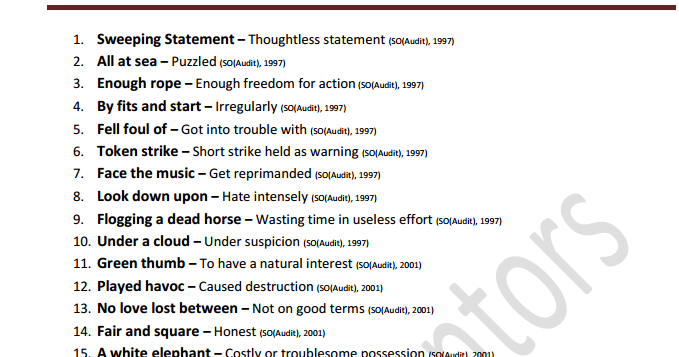Important Idioms And Phrases Pdf