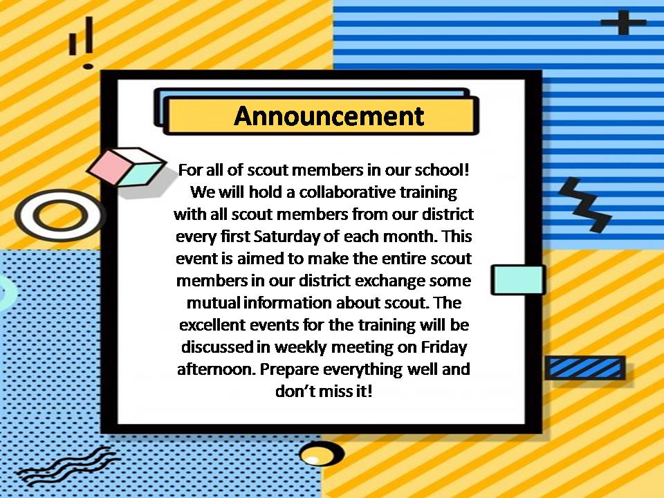 ENGLISH IS FUN: MATERI KELAS 8 KD 3.12 DAN 4.12 ANNOUNCEMENT