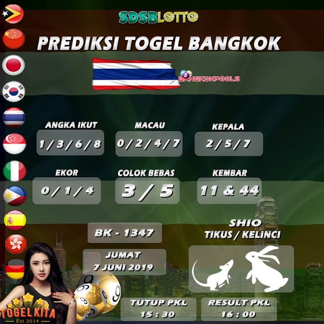 PREDIKSI BANGKOK 7 JUNI 2019
