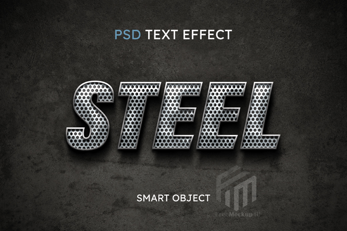 Steel Editable Text Style Effect Psd Template Steel Editable Text Style Effect Psd Template