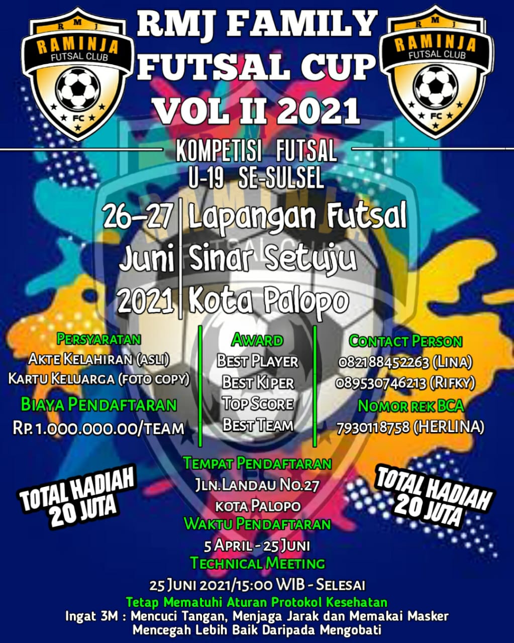 Sukseskan Family Futsal Cup Vol II 2021 se-Sulsel di Palopo Sukseskan Family Futsal Cup Vol II 2021 se-Sulsel di Palopo
