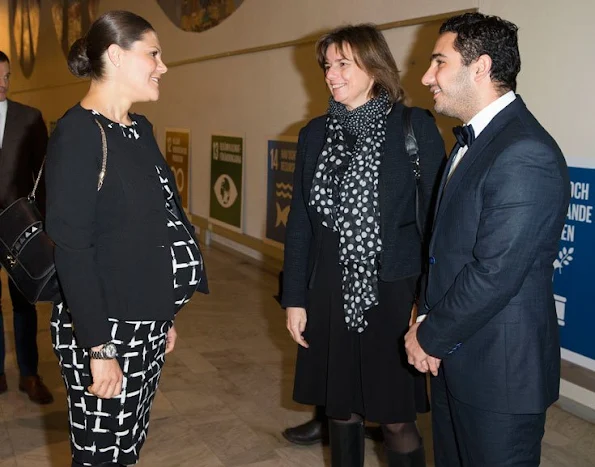 Crown Princess Victoria of Sweden attended a conference on "Agenda 2030 - The efforts necessary for Sweden to reach its global goals and sustainable development" at a Swedish community center.