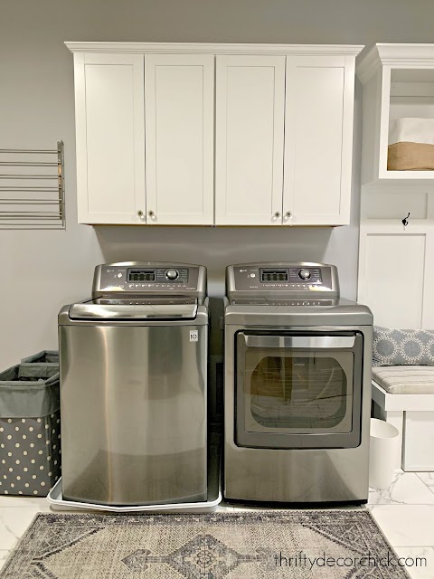 cabinets above washer and dryer