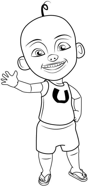 Mewarnai Gambar Sketsa Upin Ipin Terbaru - KataUcap