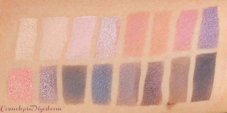Review and swatches of Lancome Auda[City] in Paris Eyeshadow Palette and eye makeup looks.
