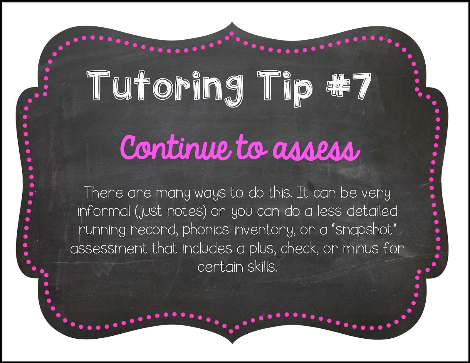 Primary Chalkboard Tutoring Tips