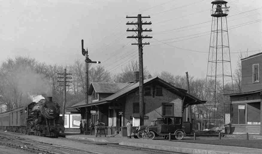 Vintage Railroad Pictures New York Central Station at Shortsville, N.Y.