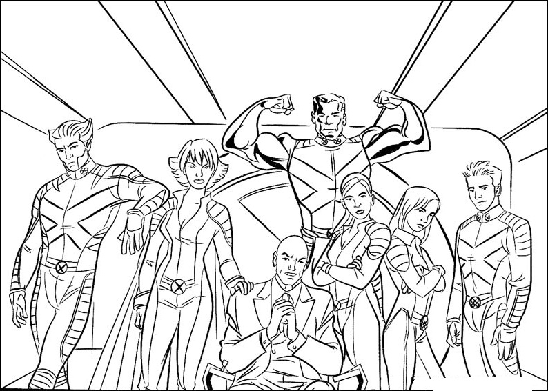 x men coloring book pages - photo #7