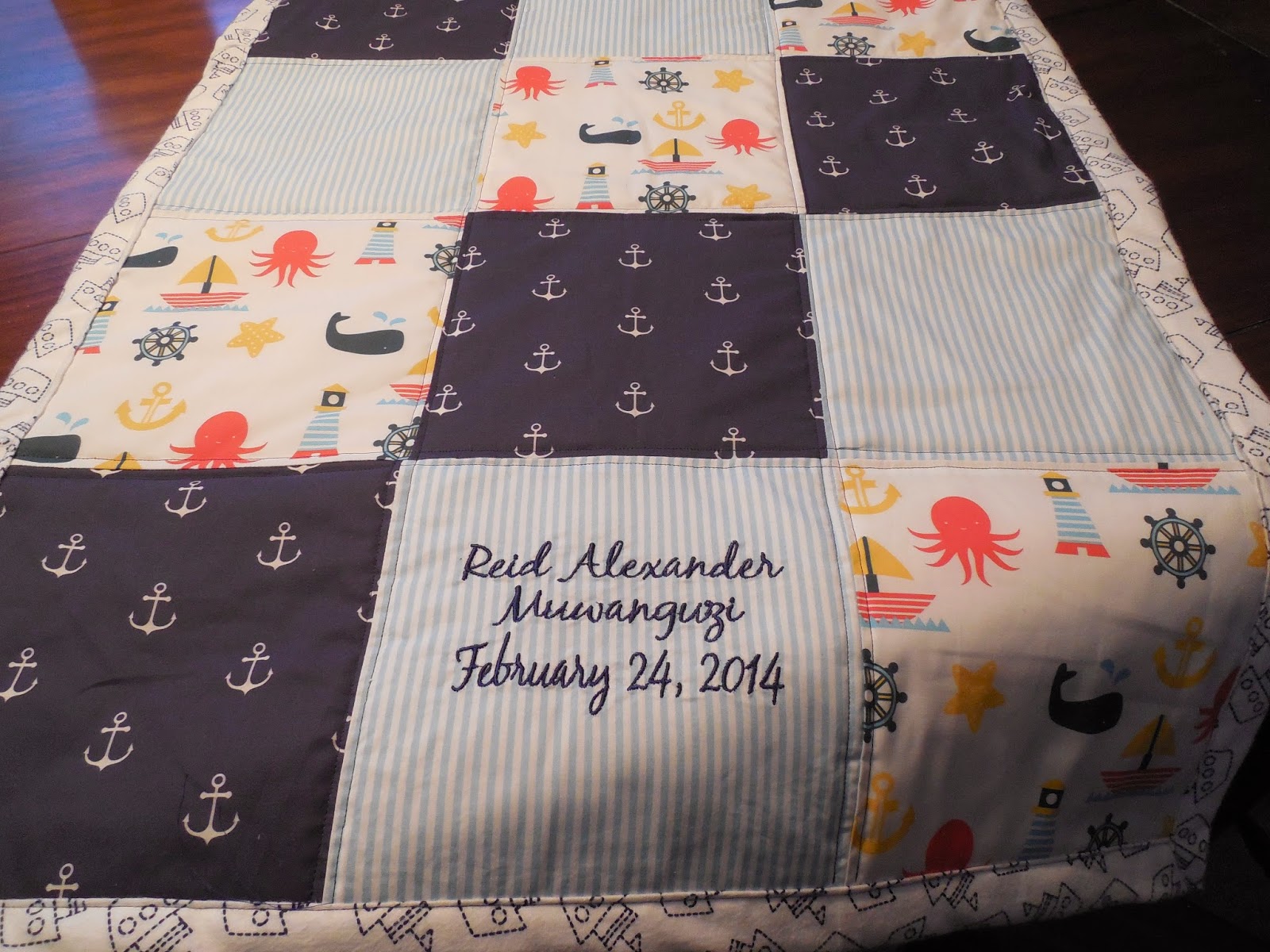 Working House Mom, Wife Baby Reid's Personalized Quilt