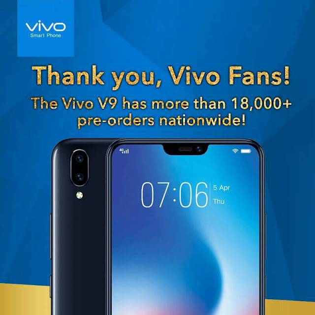 Vivo V9 surpasses 18,000 pre-orders ahead of nationwide launch