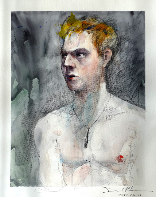 Watercolour Male Nude by David Meldrum