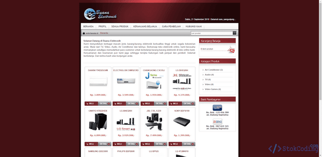 Sistem Aplikasi Toko Elektronik Online (PHP)