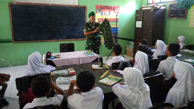 Babinsa Jatinom Berikan Inspirasi Pada Siswa SD N 2 Krajan