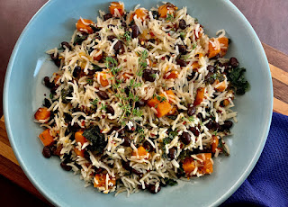 Sweet Potato and Black Bean Pilaf