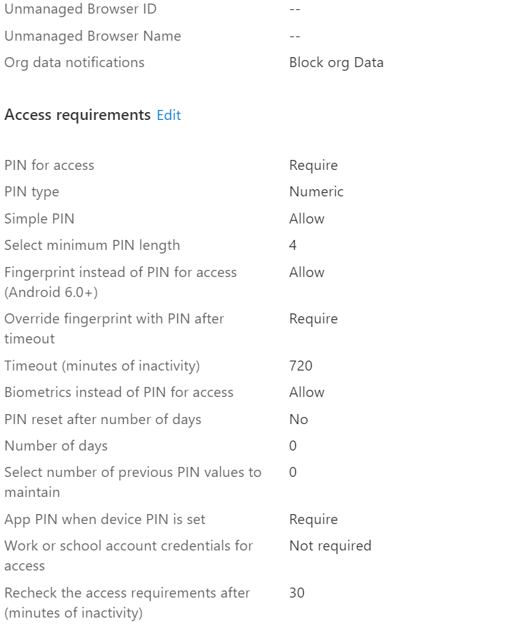 Implementing App protection policies using Tier based Data Protection