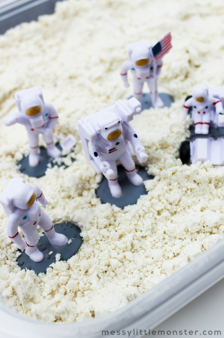 Moon Dough Recipe & Space Sensory Play Activity - Messy Little Monster