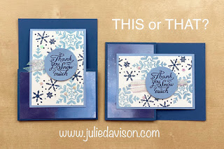 Stampin' Up! Snowflake Wishes Double Flap Card + Video Replay ~ Aug-Dec 2020 Mini Catalog ~ www.juliedavison.com