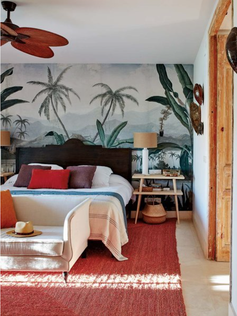 maison,déco,mallorca,spain,espagne,maison de vacances,beach house,mid-century,modernism,acapulco,ananas,couleurs