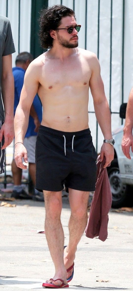 Kit Harington Spending Time on the Beach in Rio De