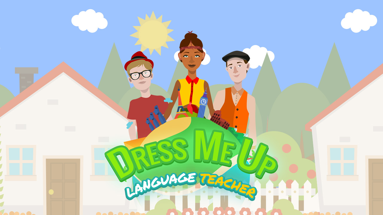 Dress me up language teacher banner