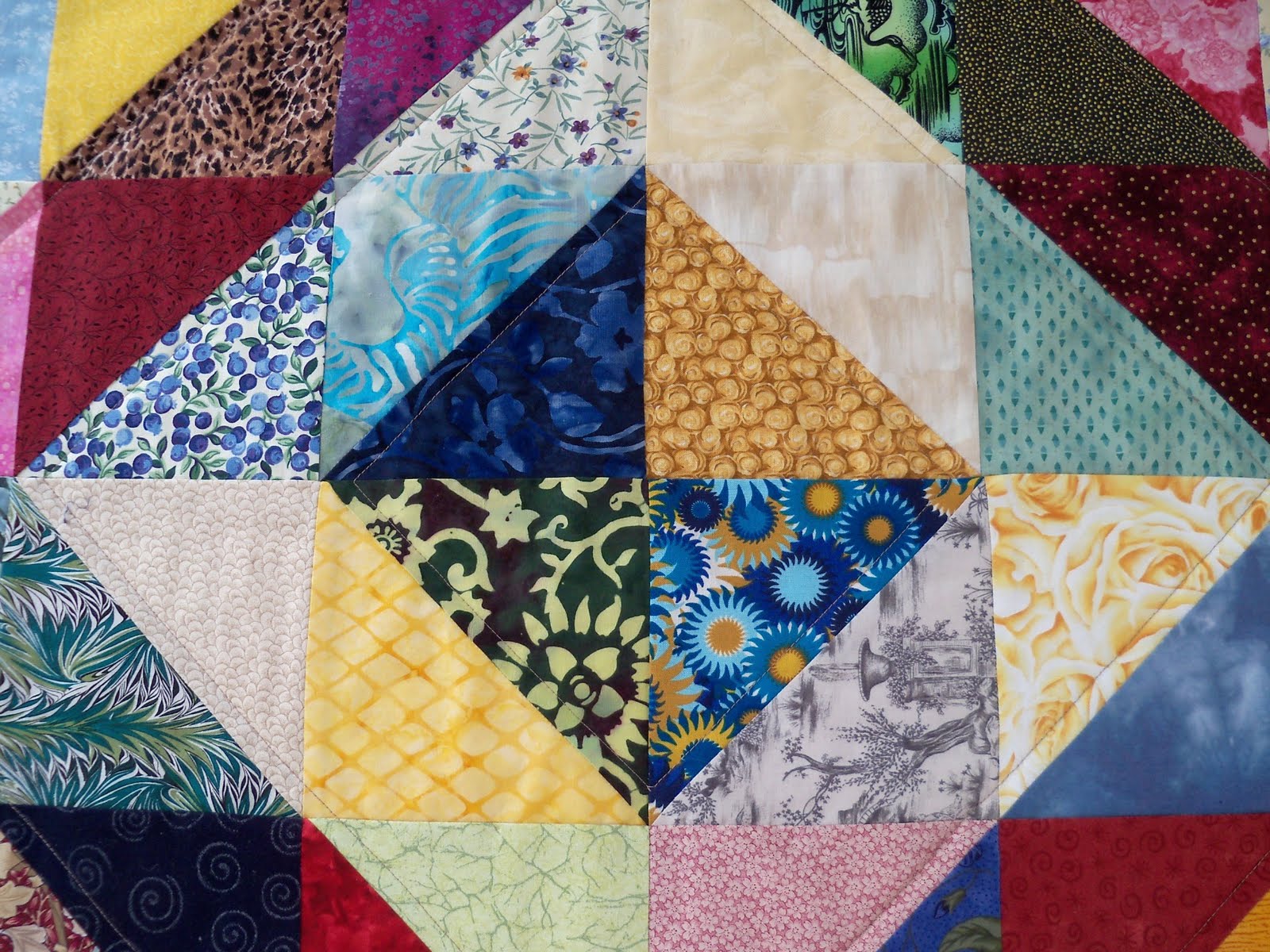 Sew Lovely Value Quilt Half Square Triangles